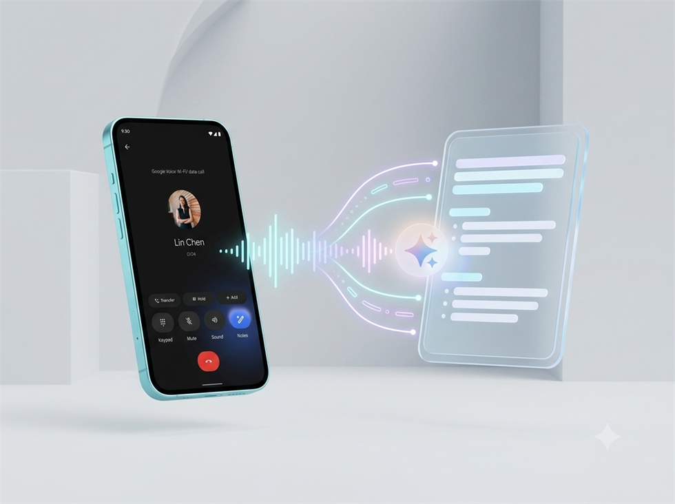 Google Voice + Gemini AI: appunti in automatico