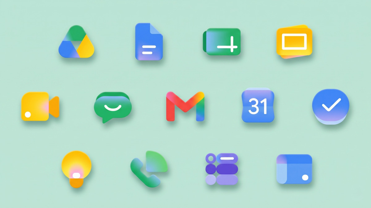 Il nuovo set di icone gradient Google Workspace